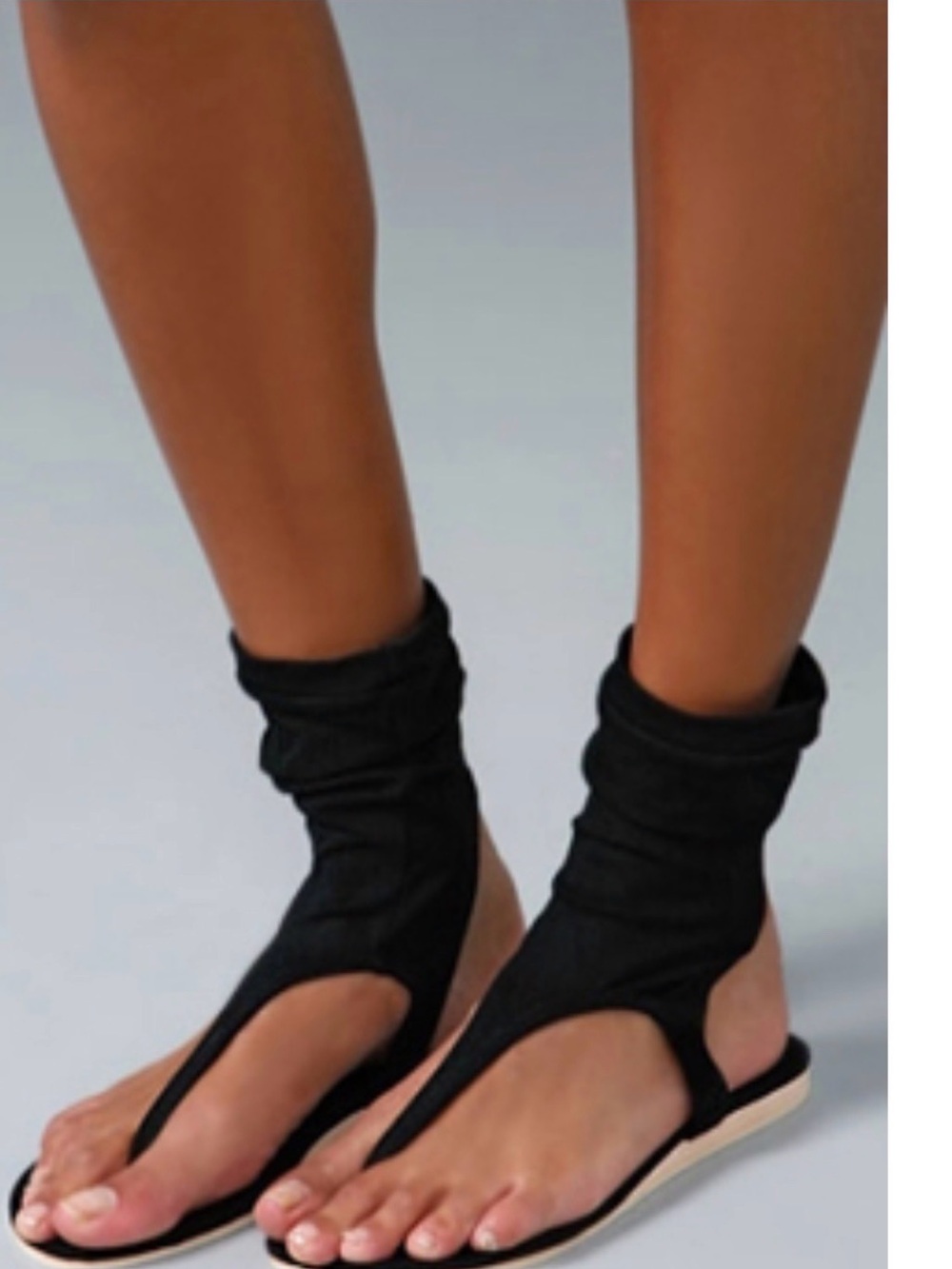 Cocobelle Bahia Sock Thong Black Sock Sandals